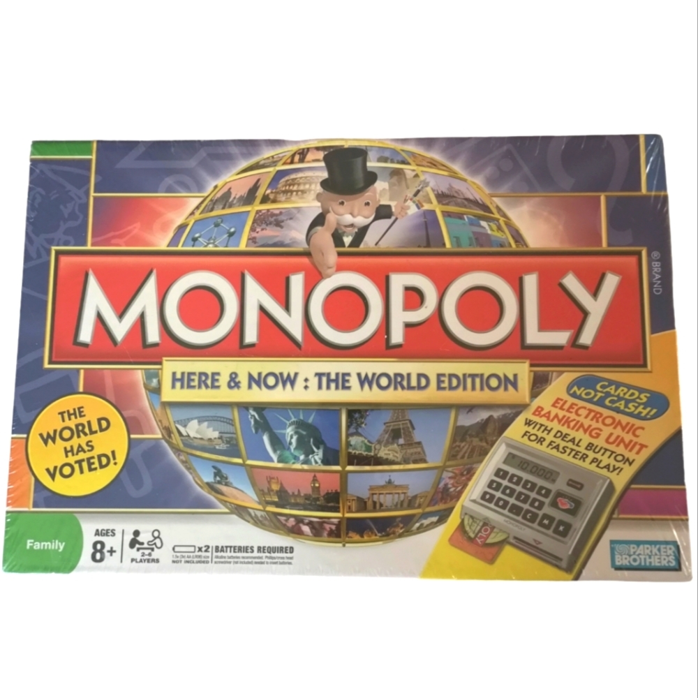 Monopoly Game Here & Now The World Edition 2008 New Sealed Box Parker Brothers